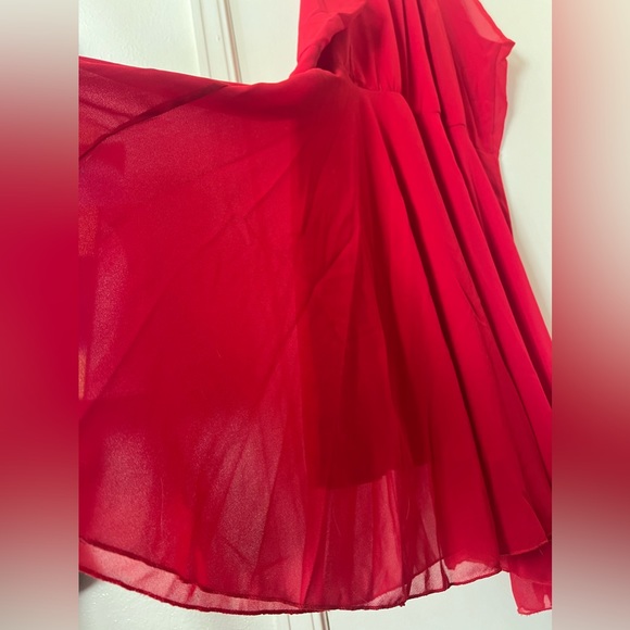 GYK Brand XXL Red Chiffon Dress - Picture 9 of 10